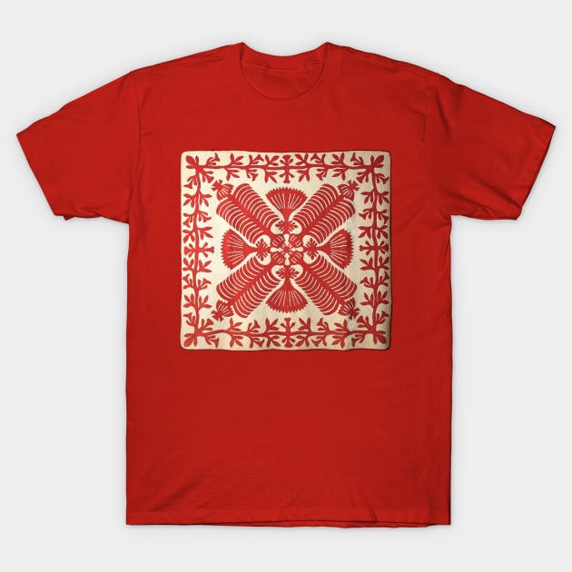 Queen Kapi'olani Fan Quilt T-Shirt by HaleiwaNorthShoreSign